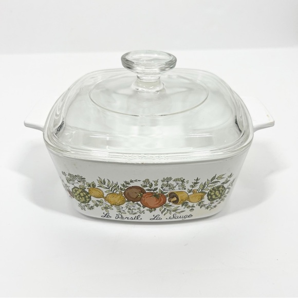 Vintage Corning Ware Le Persil La Sauge 1.5 Quart Casserole Dish with Lid - Picture 5 of 8